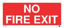No Fire Exit sign